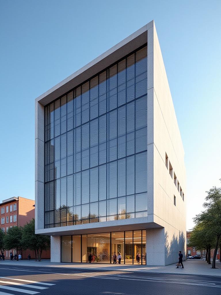 Facciata esterna moderna dell'edificio a Roma